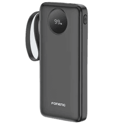Foneng (PX107) 20000mAh 22.5W Power Bank with Built-In 3 Cables